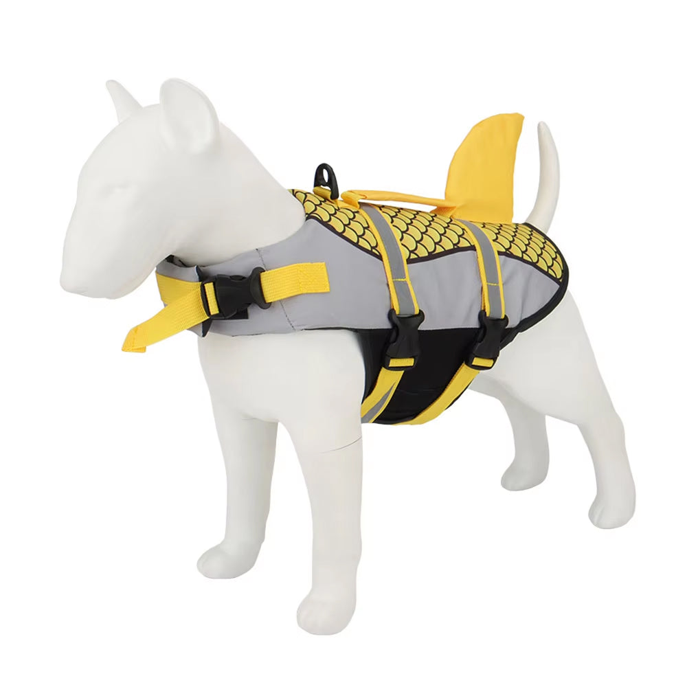 PawiFloat Shark Design Dog Life Jacket for Water Safety