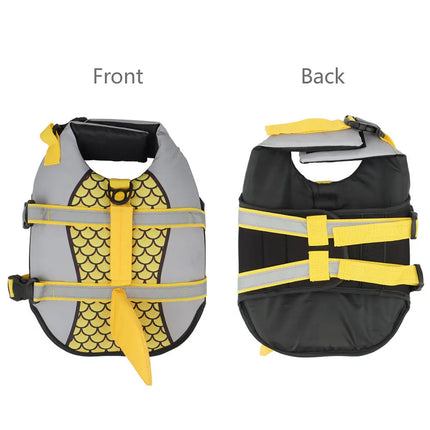 PawiFloat Shark Design Dog Life Jacket for Water Safety