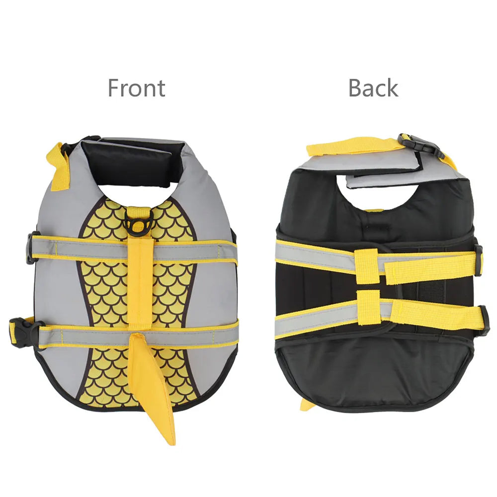 PawiFloat Shark Design Dog Life Jacket for Water Safety
