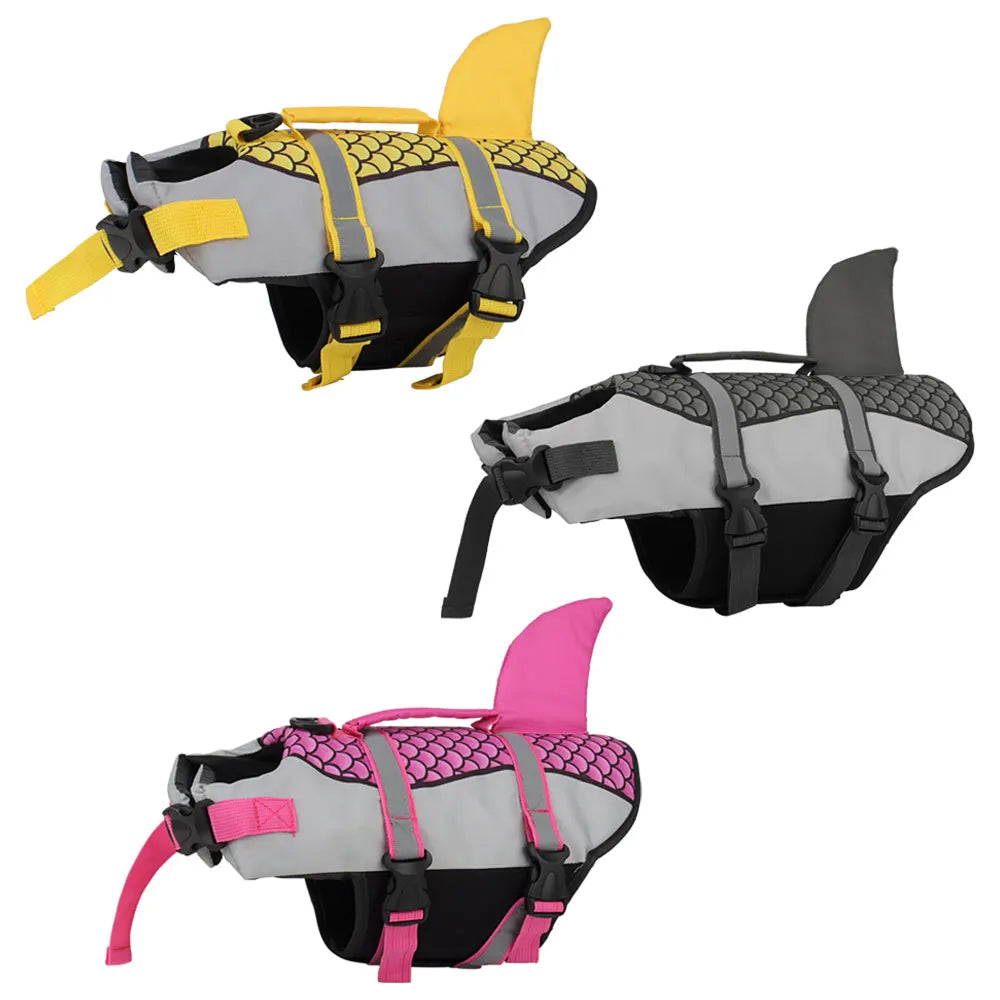 PawiFloat Shark Design Dog Life Jacket for Water Safety