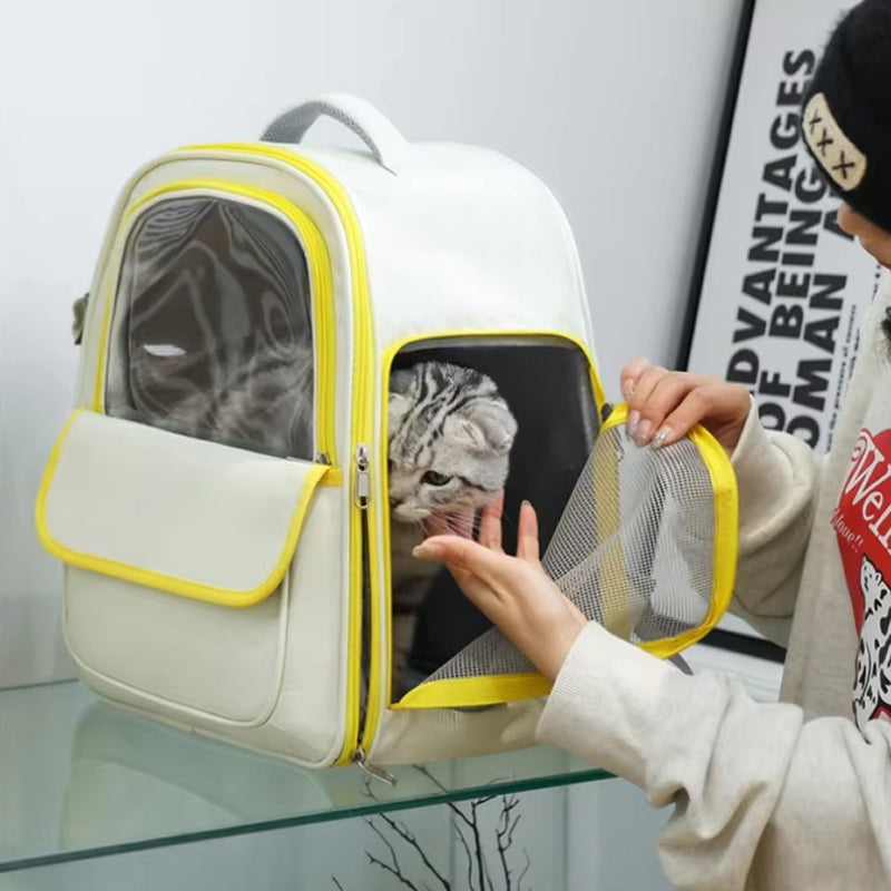 PawsieTive 3-in-1 Breathable Pet Backpack Carrier for Cats and Small Dogs