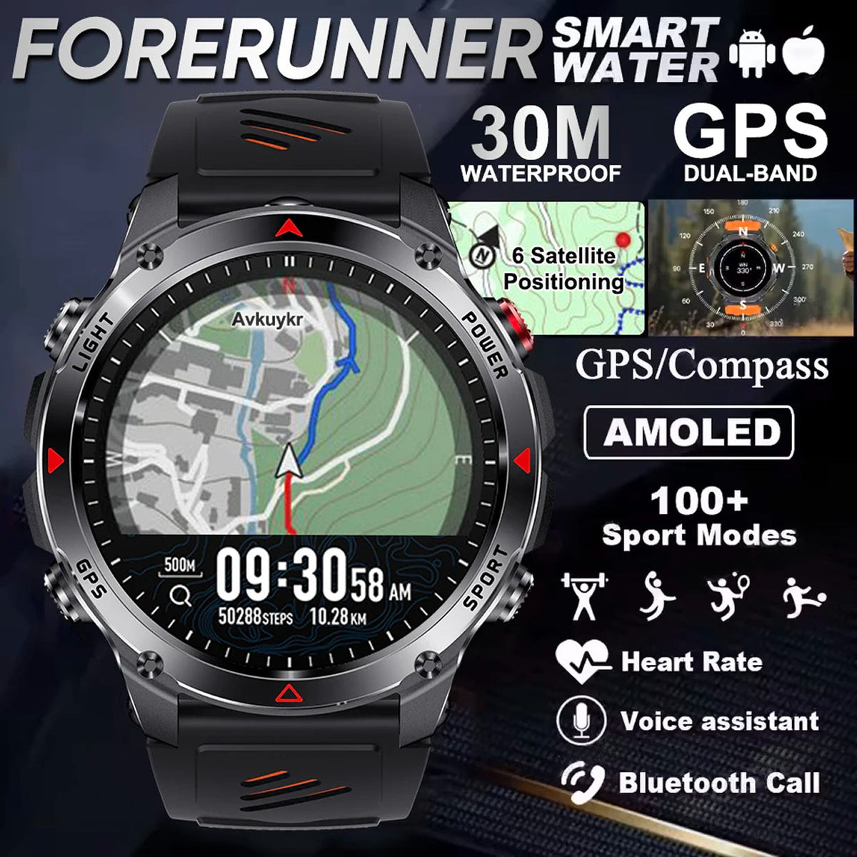 Pexoriax Military-Grade Rugged Sports Smartwatch