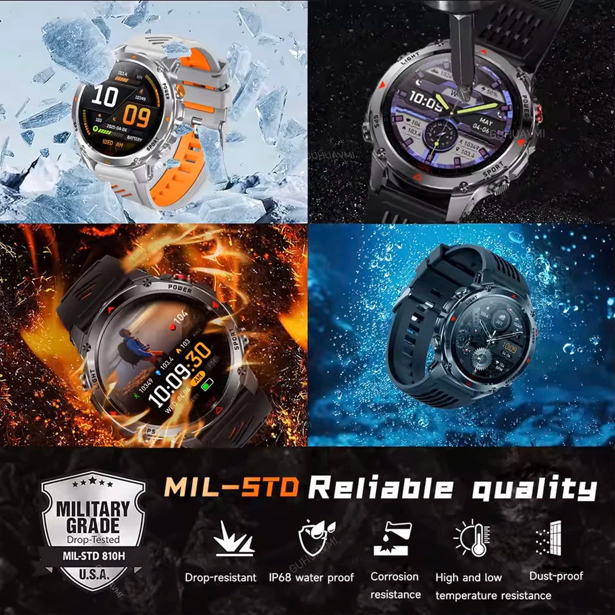 Pexoriax Military-Grade Rugged Sports Smartwatch