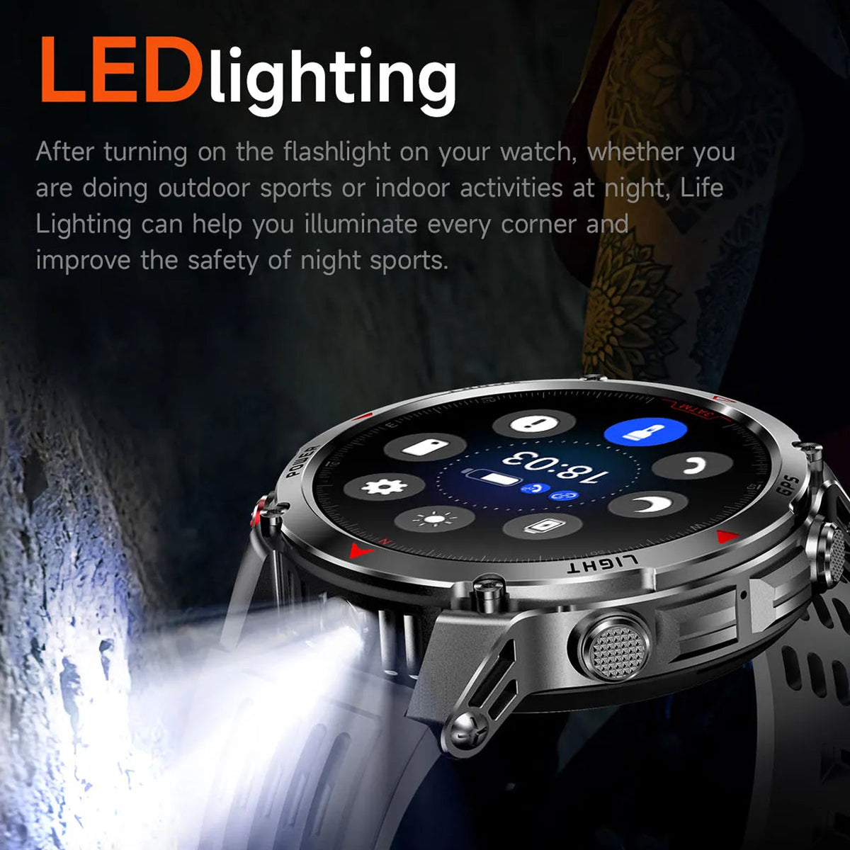 Pexoriax Military-Grade Rugged Sports Smartwatch