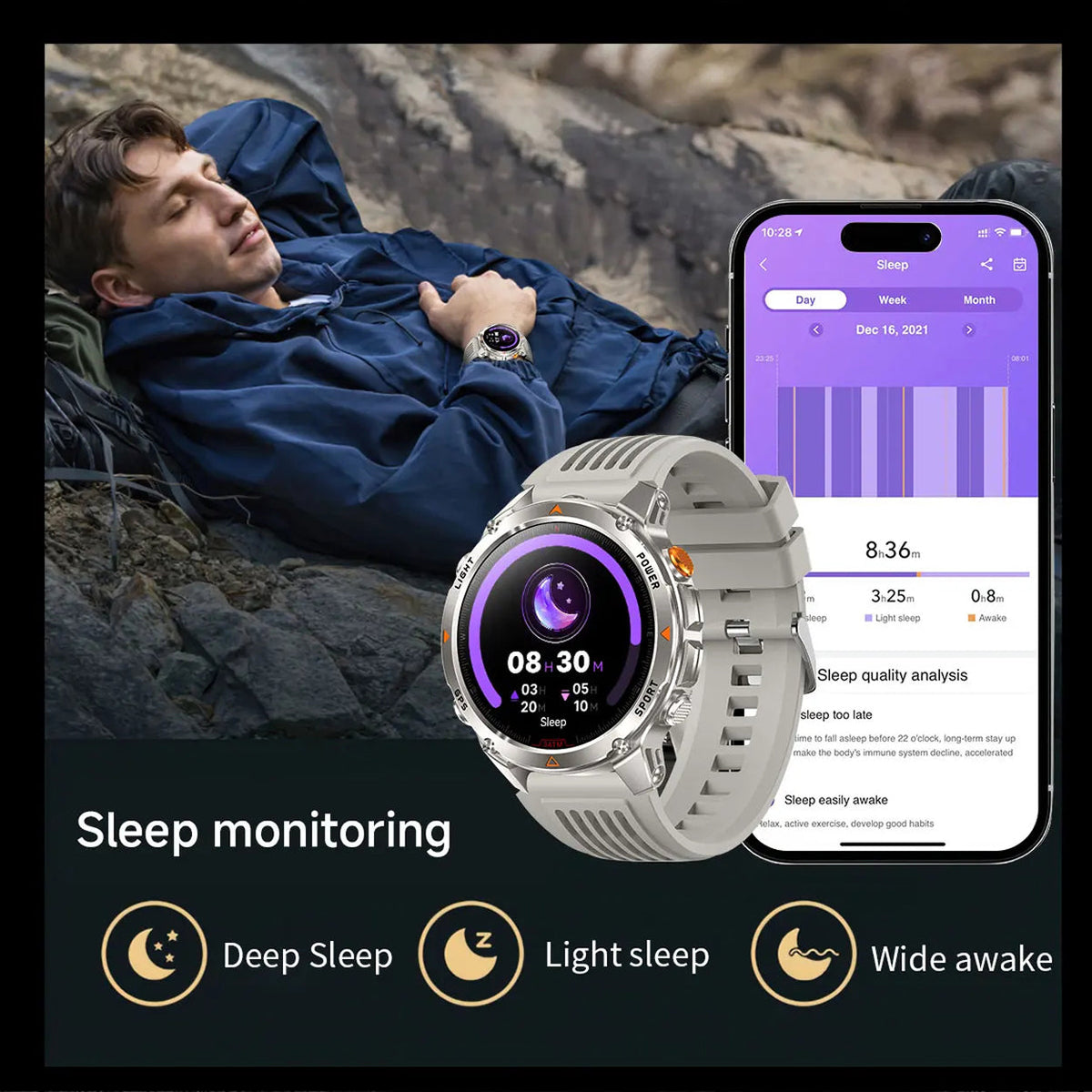 Pexoriax Military-Grade Rugged Sports Smartwatch