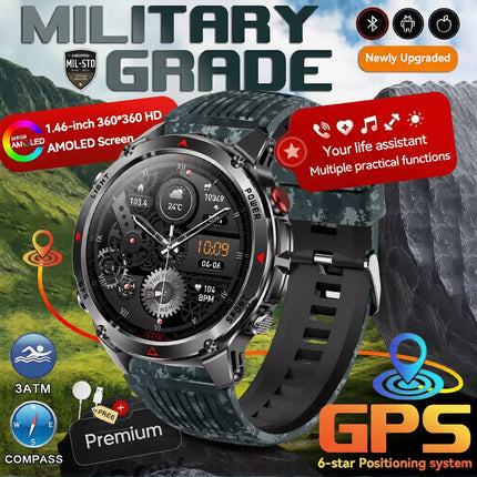Pexoriax Military-Grade Rugged Sports Smartwatch
