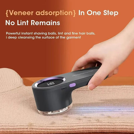 PlushiFiex 6-Blade Fabric Shaver & Lint Remover with LED Display