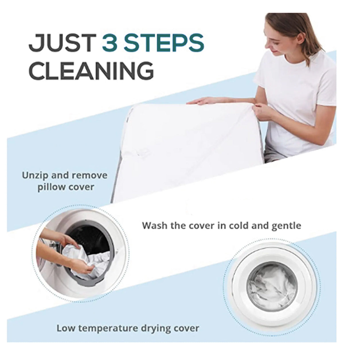 PropZilia Cooling Wedge Pillow for Acid Reflux and GERD Relief