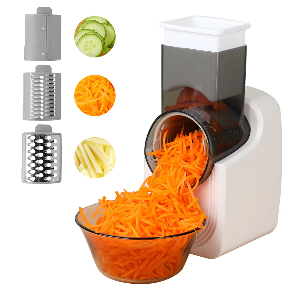 RazeiLia Electric Cheese Grater - Effortless 3-in-1 Prep