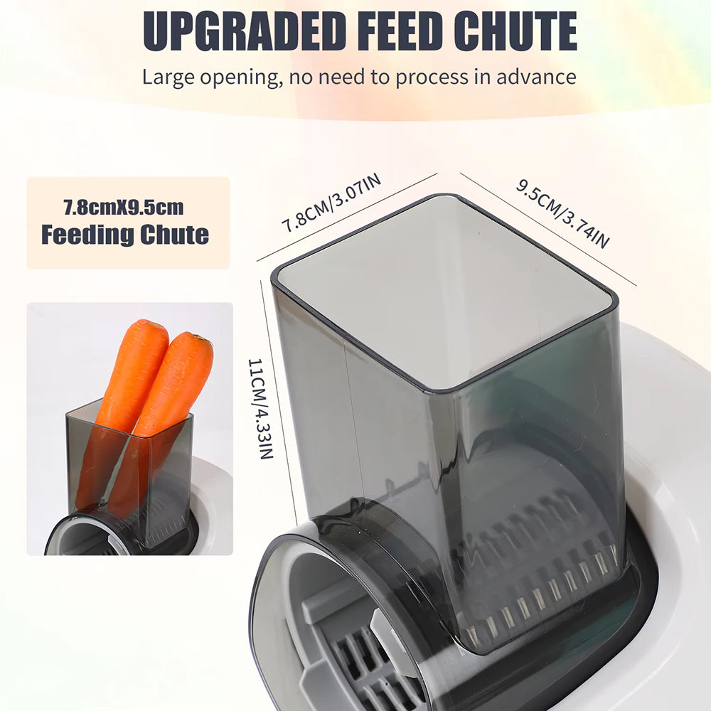 RazeiLia Electric Cheese Grater - Effortless 3-in-1 Prep