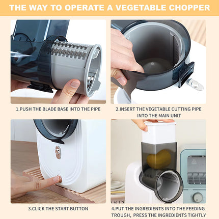 RazeiLia Electric Cheese Grater - Effortless 3-in-1 Prep