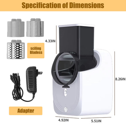 RazeiLia Electric Cheese Grater - Effortless 3-in-1 Prep