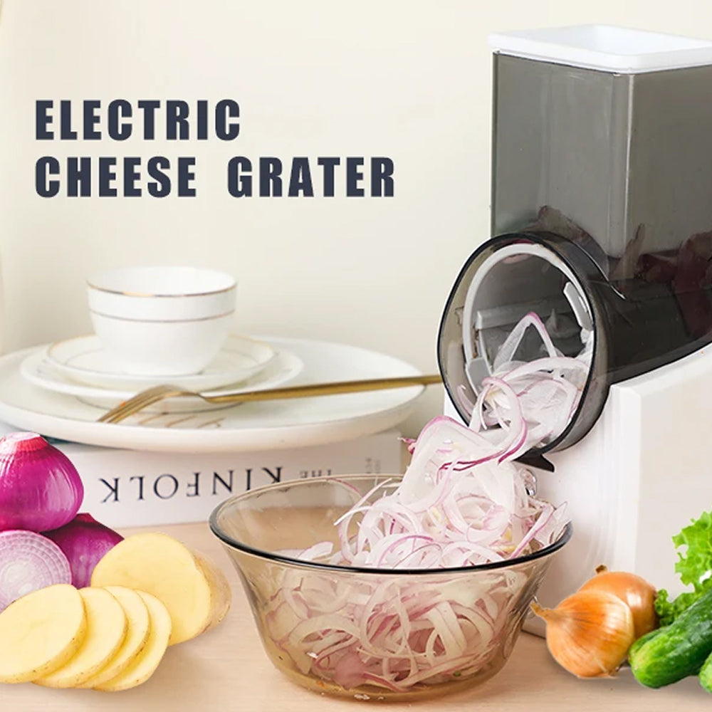 RazeiLia Electric Cheese Grater - Effortless 3-in-1 Prep