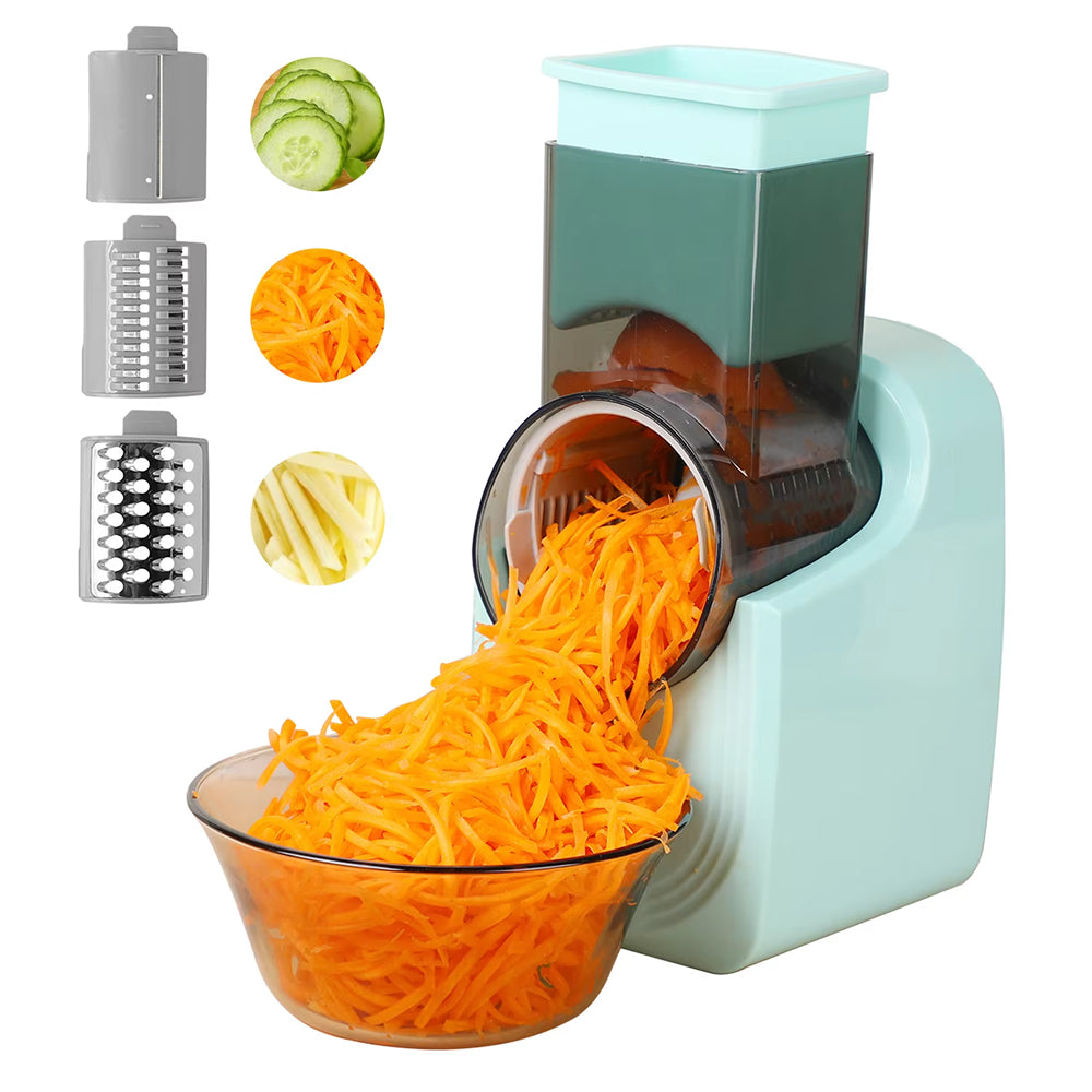 RazeiLia Electric Cheese Grater - Effortless 3-in-1 Prep