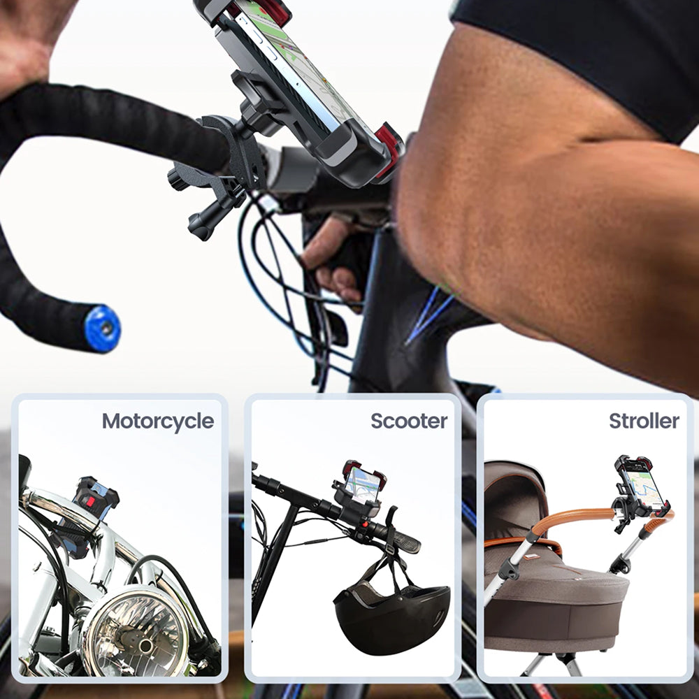 RidoFolix Auto-Lock Bike Phone Mount with 70LB Grip