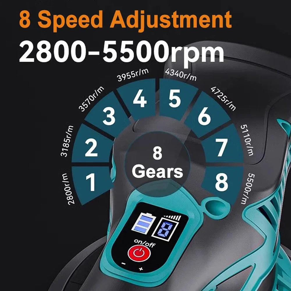 ShynexRo 12V Cordless Dual-Action Car Polisher Buffer