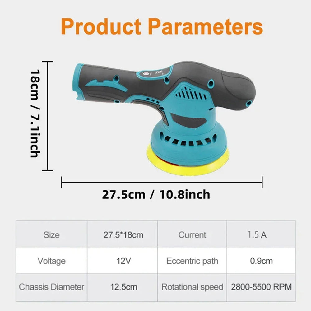 ShynexRo 12V Cordless Dual-Action Car Polisher Buffer