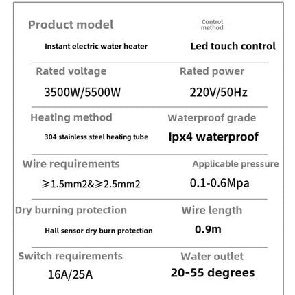 SinkLye Tankless Under Sink Water Heater for Kitchen and Bathroom