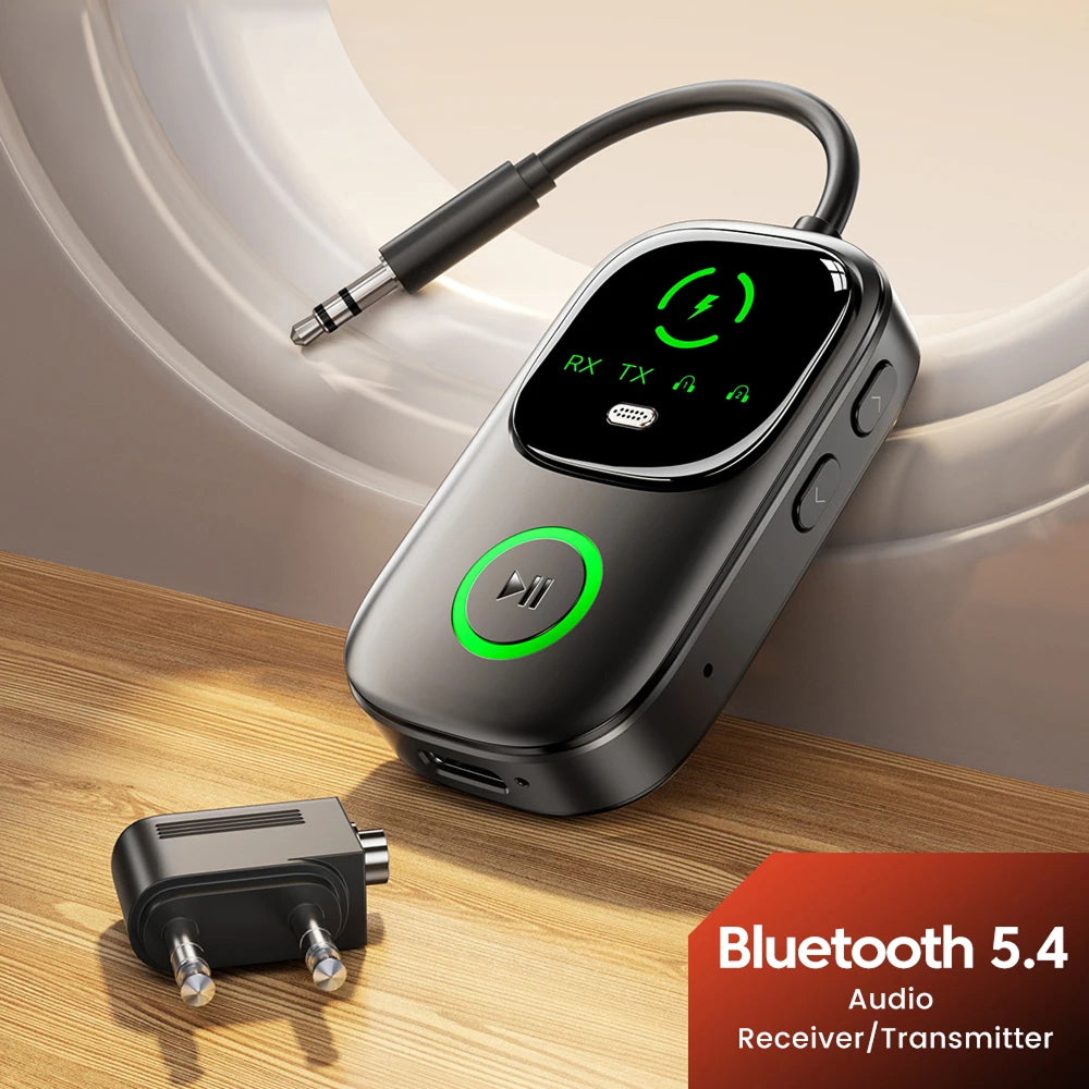 SkyePatt Airplane Bluetooth 5.4 Audio Adapter with Dual Pairing