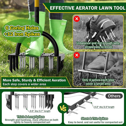 SoiluDril Dual-Action Manual Lawn Coring Aerator