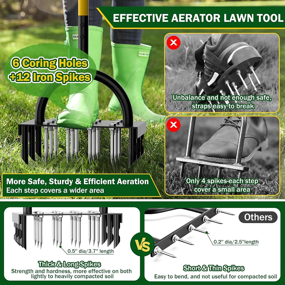 SoiluDril Dual-Action Manual Lawn Coring Aerator