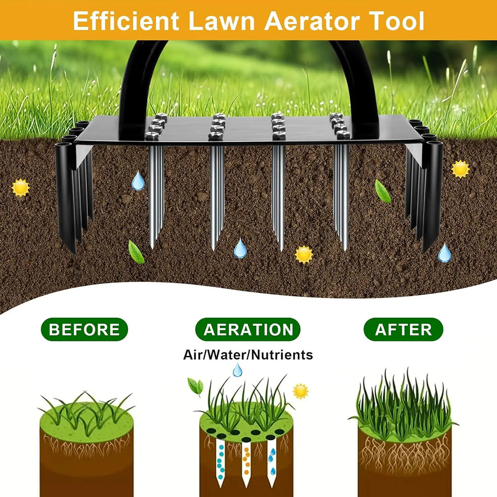 SoiluDril Dual-Action Manual Lawn Coring Aerator