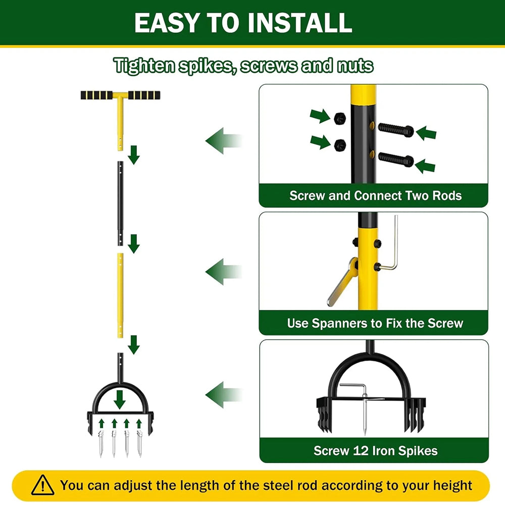 SoiluDril Dual-Action Manual Lawn Coring Aerator
