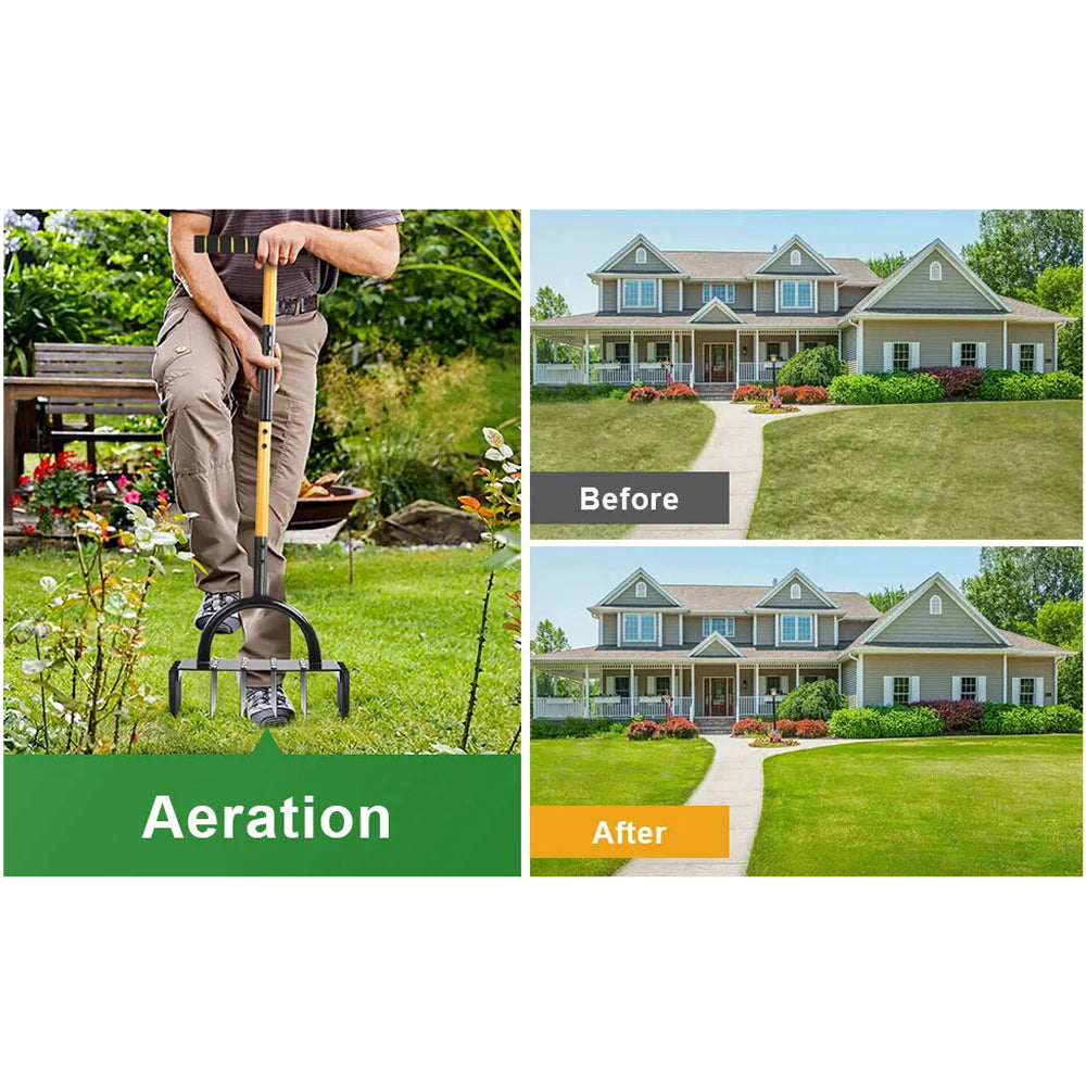 SoiluDril Dual-Action Manual Lawn Coring Aerator