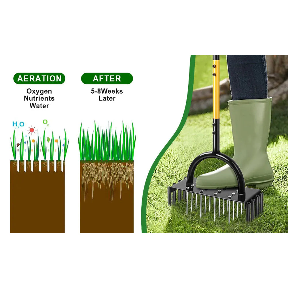 SoiluDril Dual-Action Manual Lawn Coring Aerator