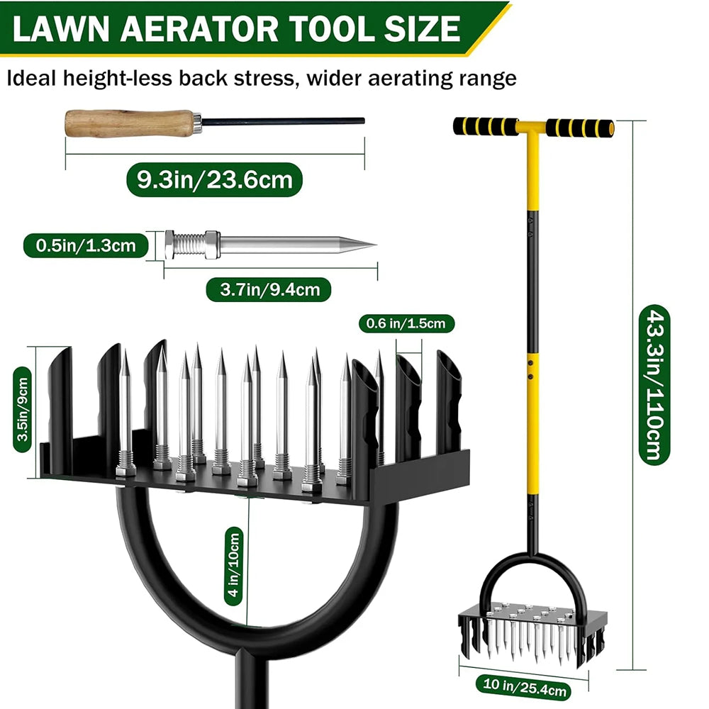 SoiluDril Dual-Action Manual Lawn Coring Aerator