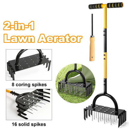 SoiluDril Dual-Action Manual Lawn Coring Aerator