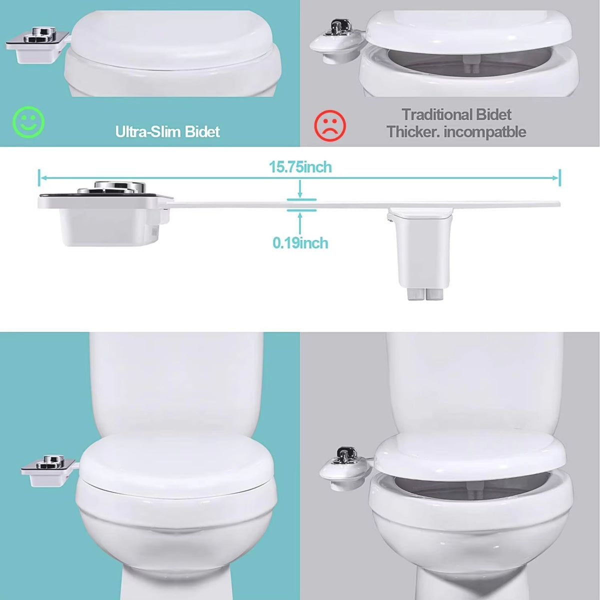 SplahExi Ultra-Thin Non-Electric Bidet Attachment for Bathroom Hygiene