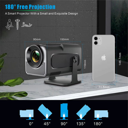 SuniiStage 4K Smart Projector with Android 11 and WiFi 6