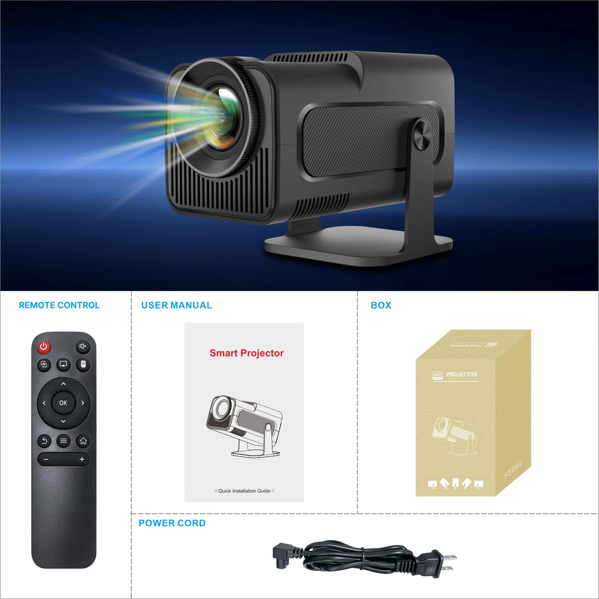 SuniiStage 4K Smart Projector with Android 11 and WiFi 6