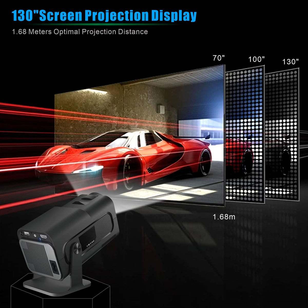SuniiStage 4K Smart Projector with Android 11 and WiFi 6