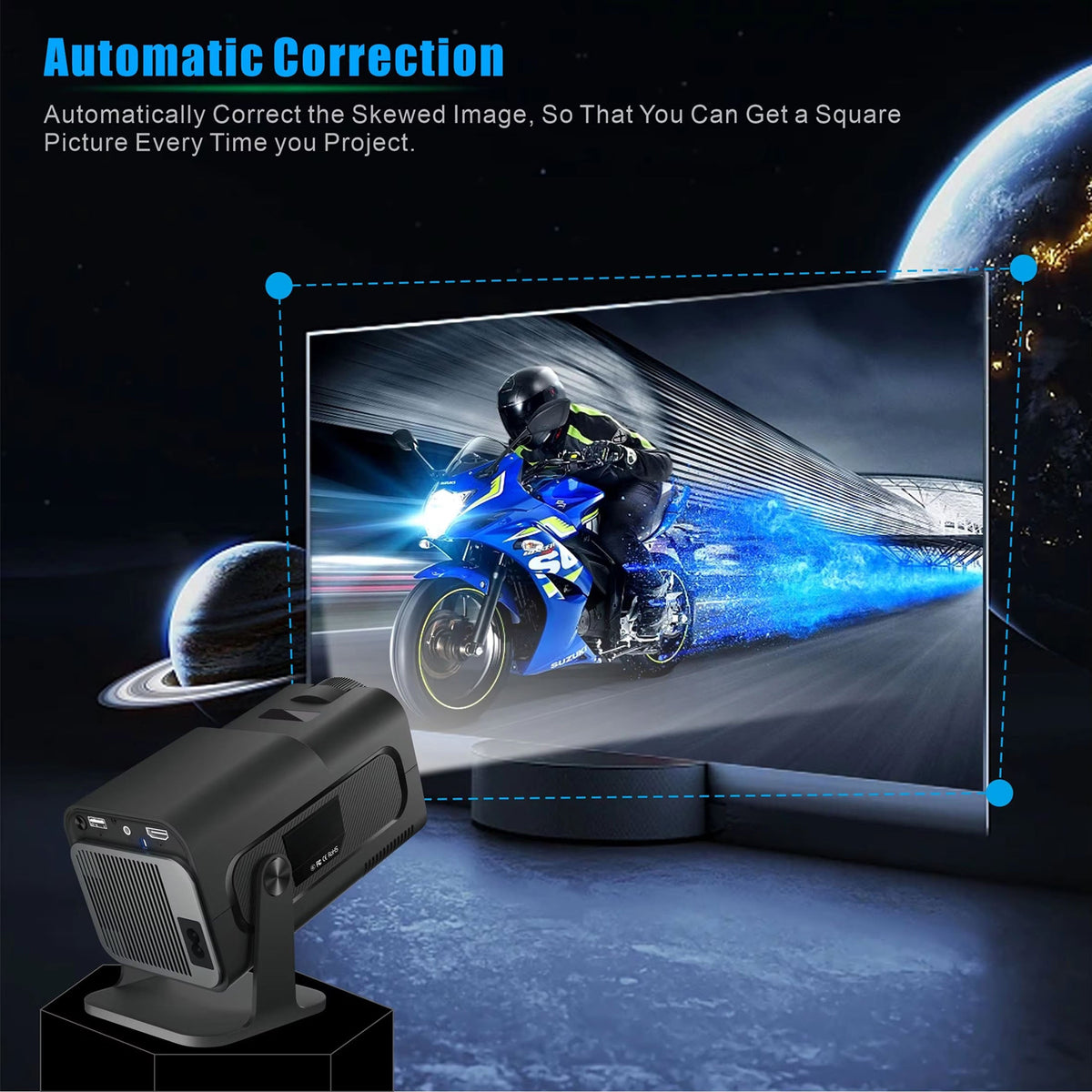 SuniiStage 4K Smart Projector with Android 11 and WiFi 6
