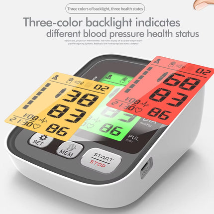 VitaTracki Clinical Blood Pressure Monitor with 3-Color LCD