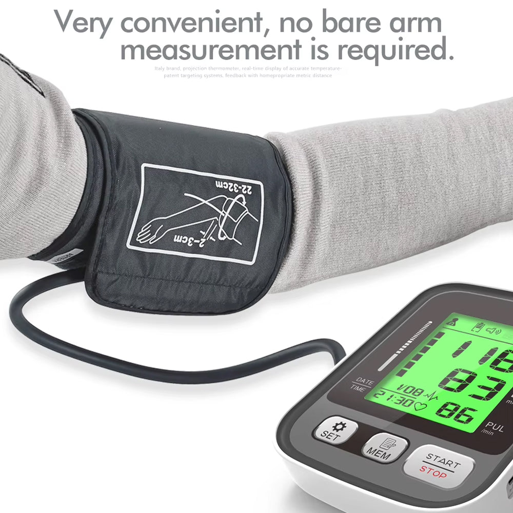VitaTracki Clinical Blood Pressure Monitor with 3-Color LCD