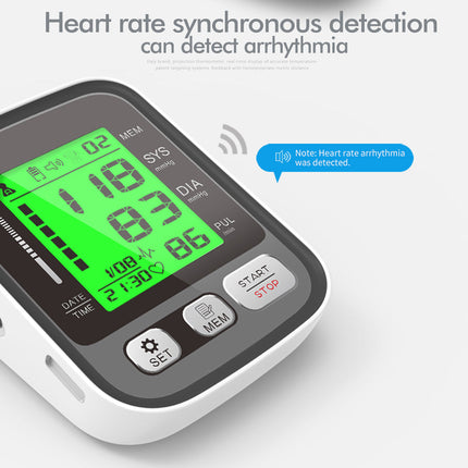 VitaTracki Clinical Blood Pressure Monitor with 3-Color LCD