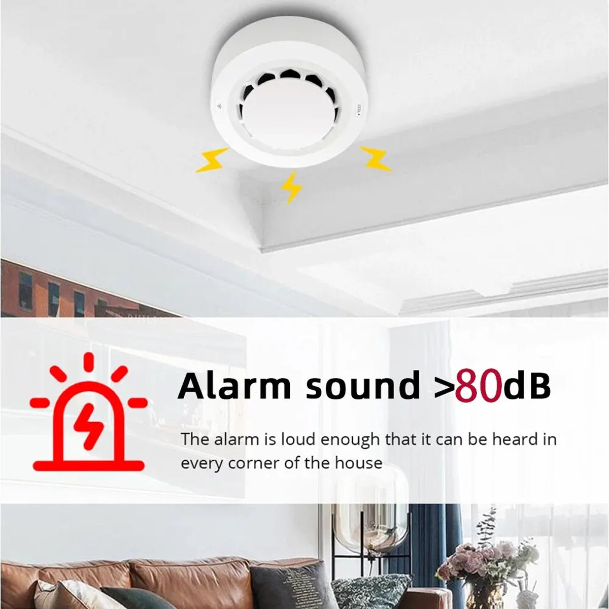 WispiLight Smart Smoke Detector with Mobile App Alerts