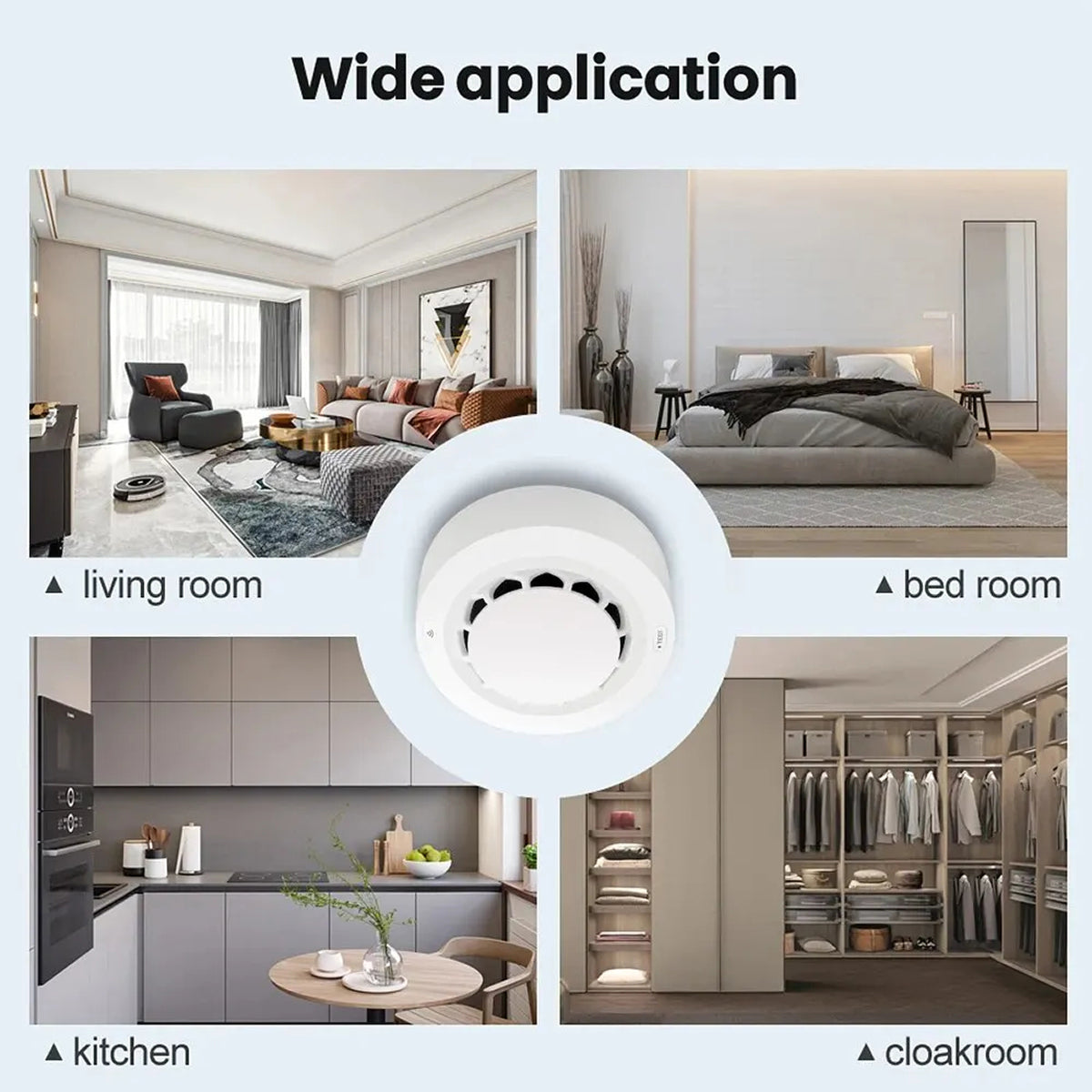 WispiLight Smart Smoke Detector with Mobile App Alerts