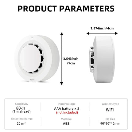 WispiLight Smart Smoke Detector with Mobile App Alerts