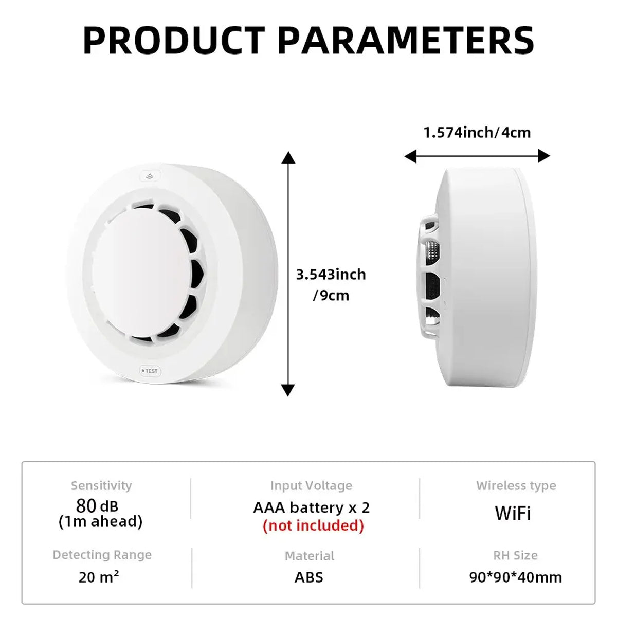 WispiLight Smart Smoke Detector with Mobile App Alerts
