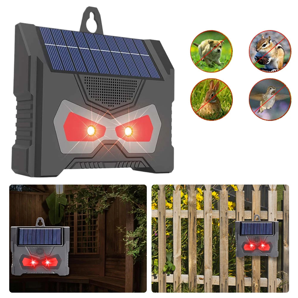 WufiRodo Solar-Powered Ultrasonic Pest Repeller